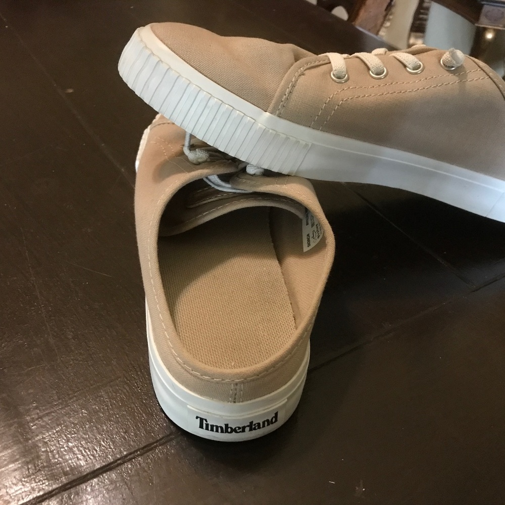 Timberland Skyla Bay Women's Size 10 Tan Canvas Mule Clogs Slip-On A25JC